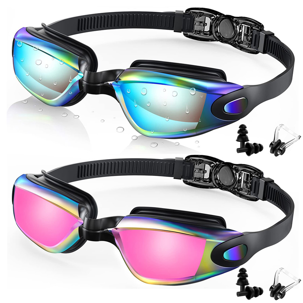 Swim Goggles Anti Fog Uv - Conjunto de 2 óculos de natação
