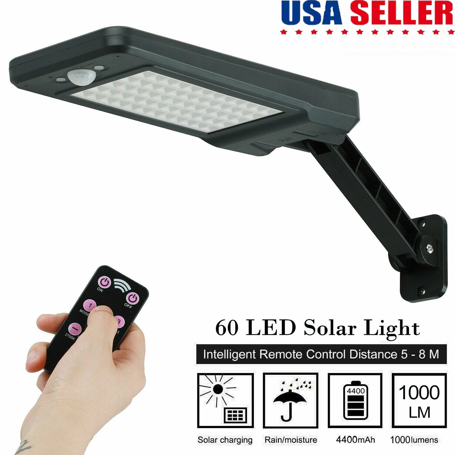 Pool Light Solar Rechargeable - Luminária de parede com energia solar,