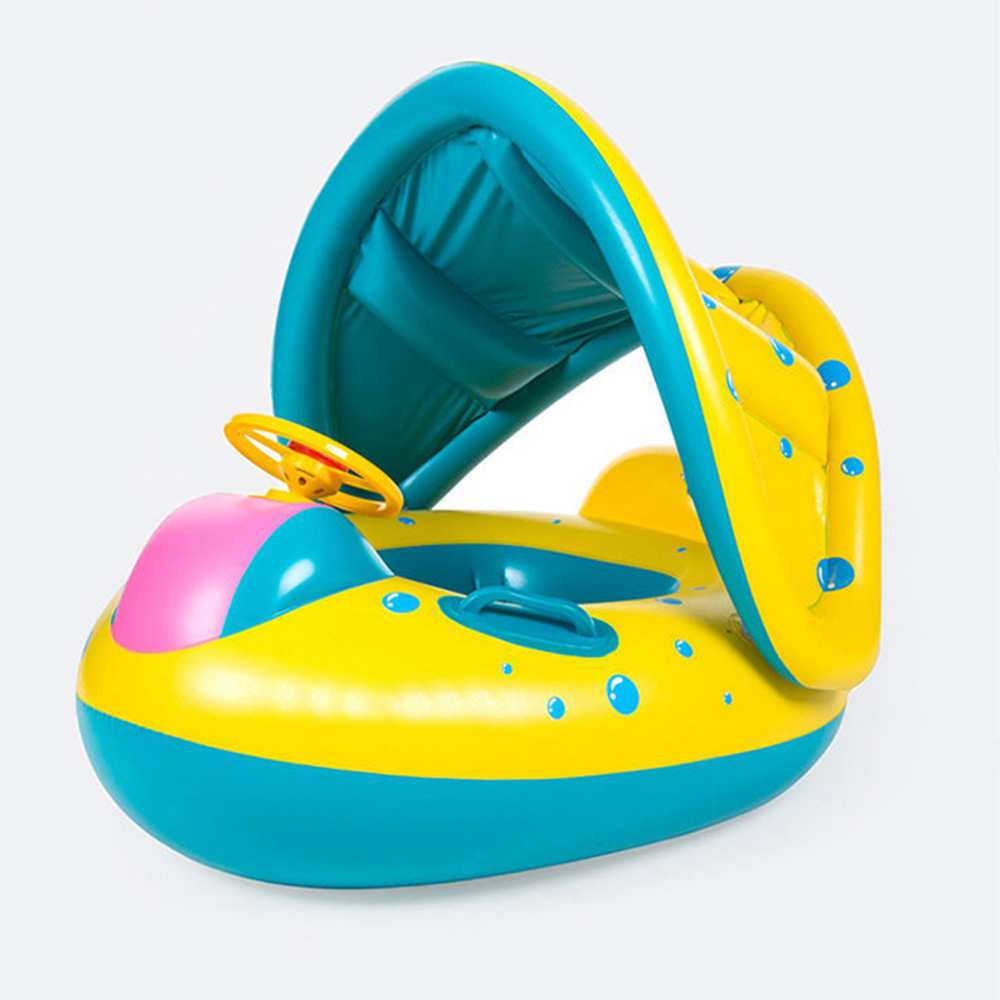 Pool Float Ring Inflatable - 1 unidade de Boia Inflável Amarela
