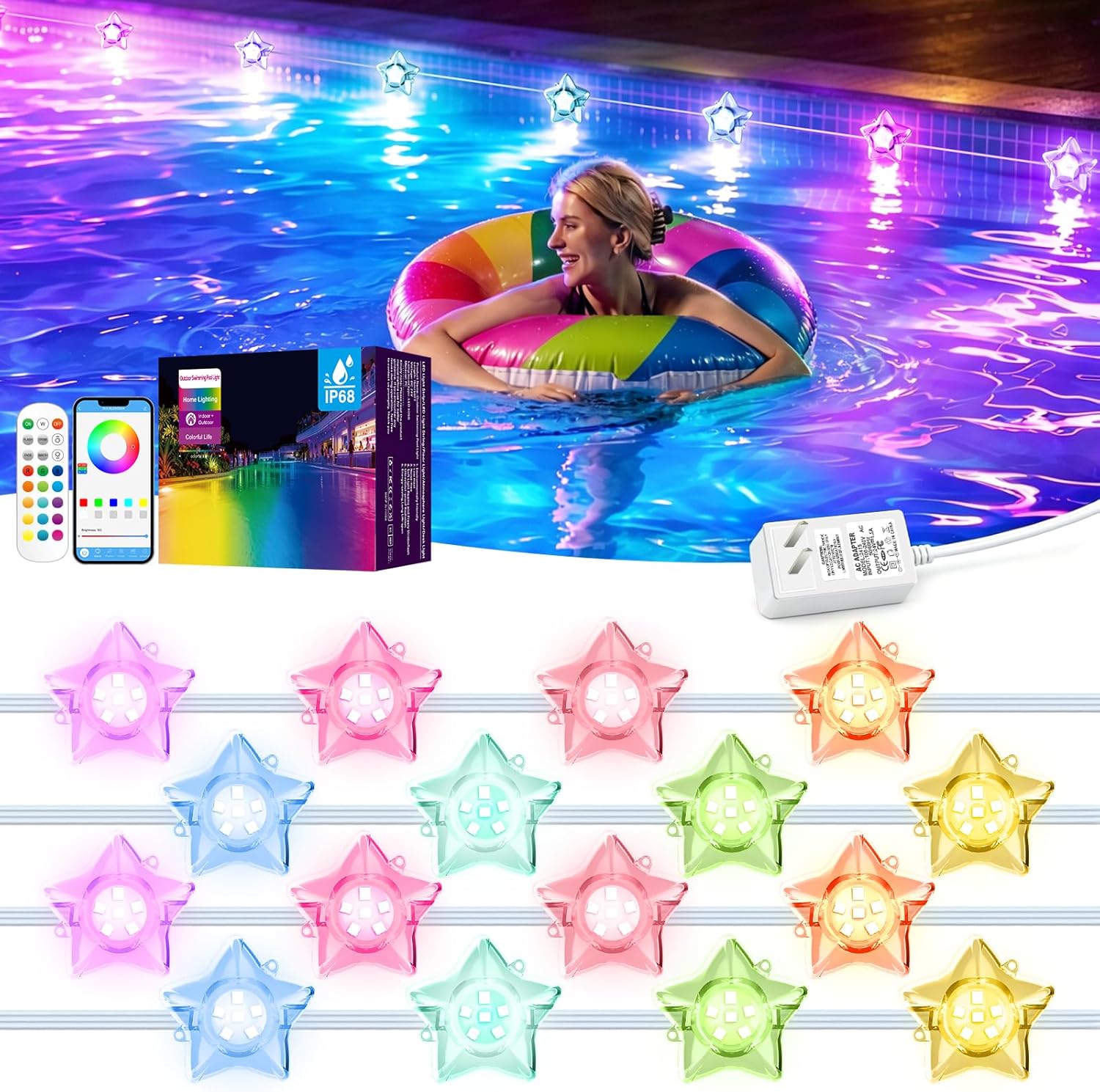 Luzes Solares para Piscina Mul - Pool Light Solar Rechargeable avaliação e preço