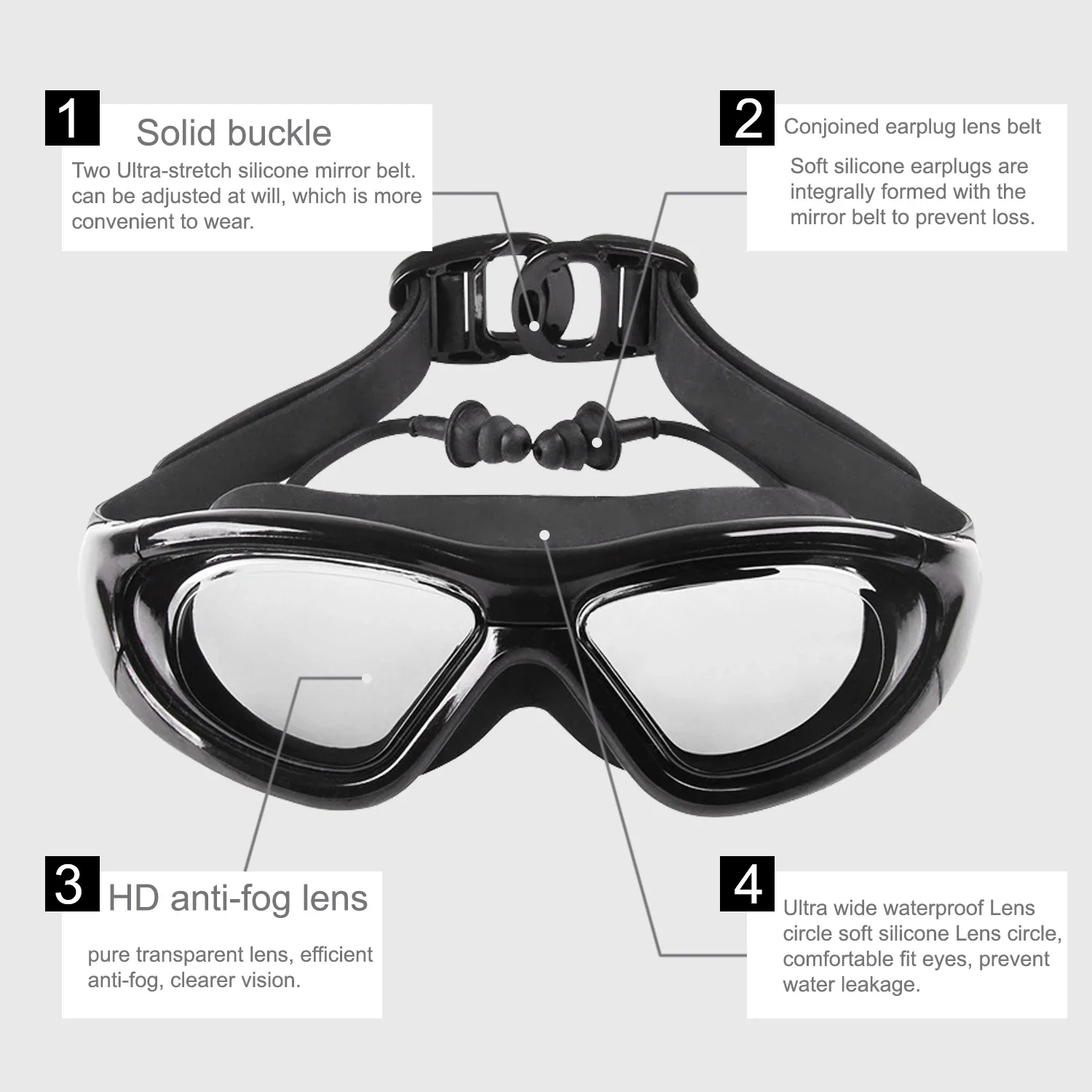 Óculos de natação miopia com s - Swim Goggles Anti Fog Uv avaliação e preço