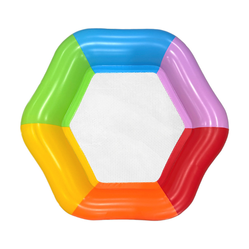 Nova boia inflável hexagonal c - Pool Lounger Inflatable avaliação e preço