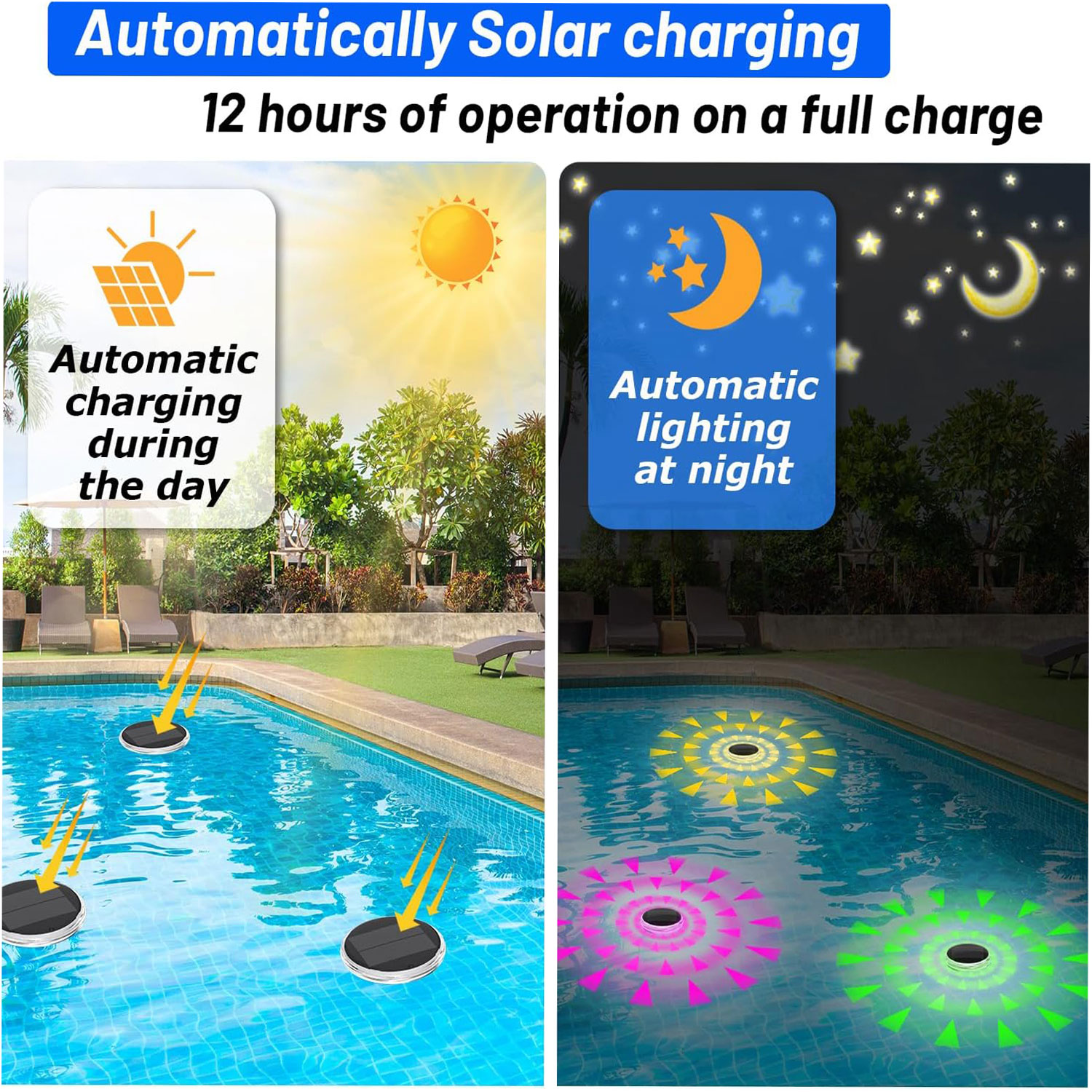 Luzes de piscina, flutuantes r - Pool Light Solar Rechargeable avaliação e preço