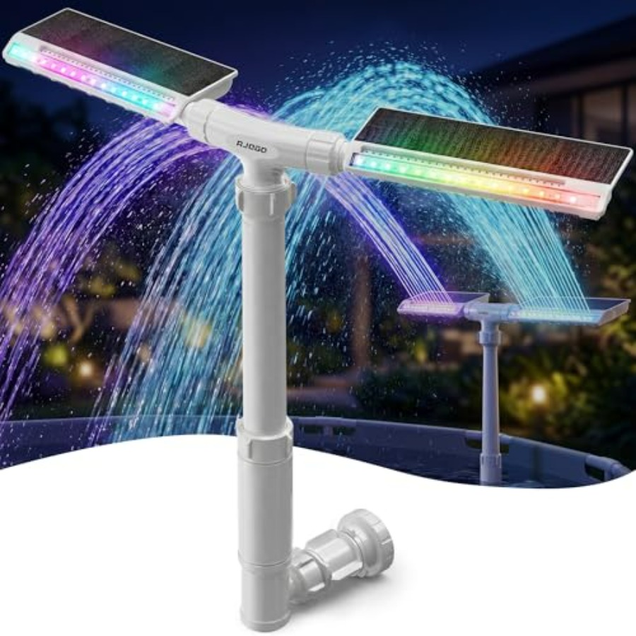 Fonte solar para piscinas ente - Pool Light Solar Rechargeable avaliação e preço