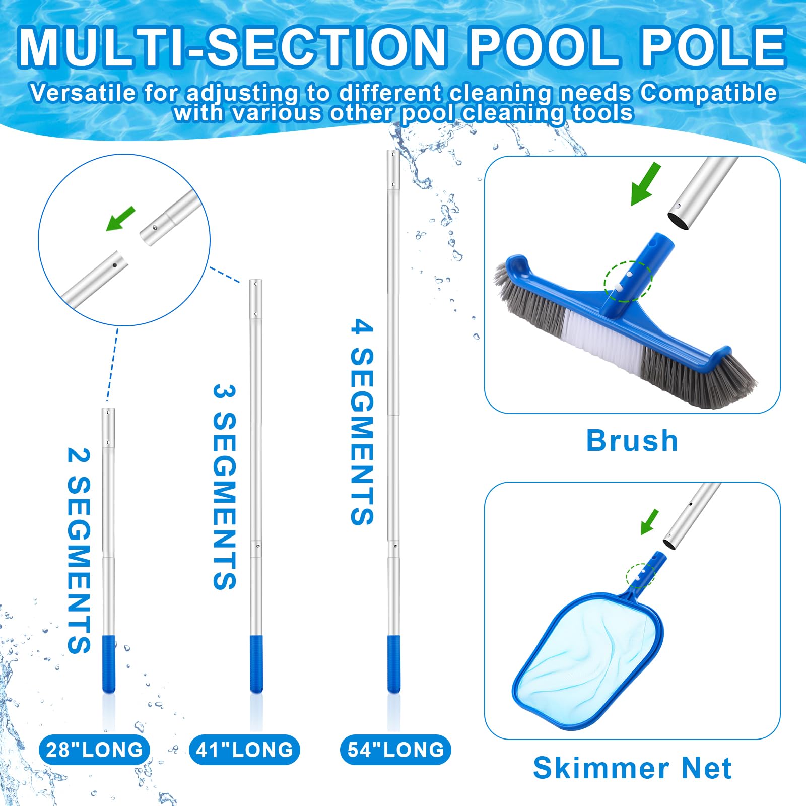 Kit de limpeza para piscinas,  - Pool Skimmer Net avaliação e preço