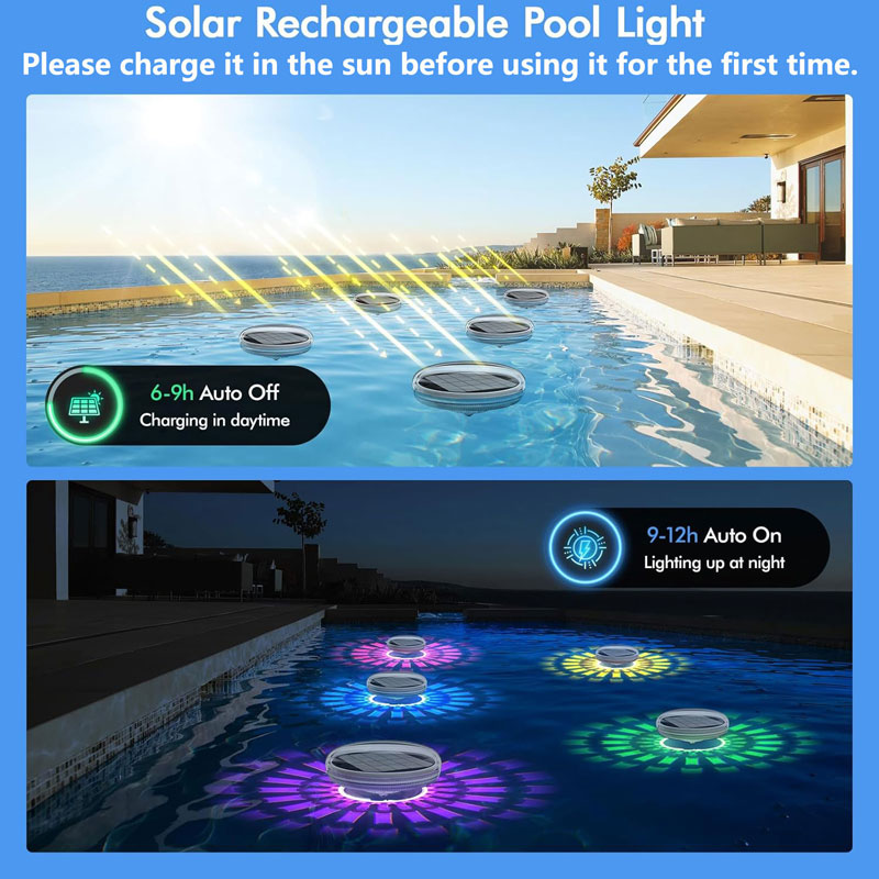 Luzes de piscina, flutuantes r - Pool Light Solar Rechargeable avaliação e preço